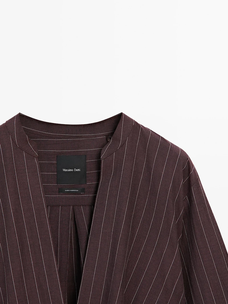 Kimono fluide rayures tennis