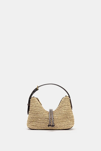 WOVEN MINI BUCKET BAG