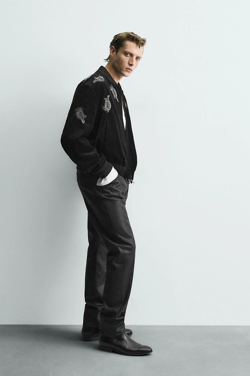 LIMITED EDITION EMBROIDERED VELVET BOMBER JACKET