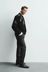 LIMITED EDITION EMBROIDERED VELVET BOMBER JACKET