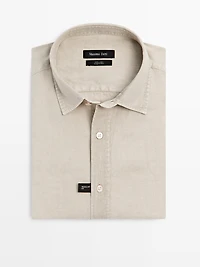 Regular fit shirt with maltinto finish