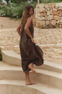 ROBE MI-LONGUE FLUIDE À VOLUME