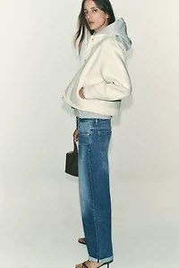 SOFT BOMBER JACKET WITH GOLDEN BUTTONS