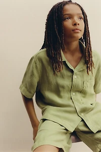 FLUID LINEN BLEND SHIRT