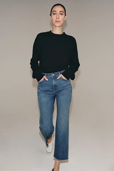ZW COLLECTION MID-RISE CROPPED FLARE JEANS
