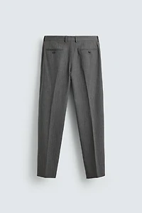 PINSTRIPE WOOL SUIT PANTS