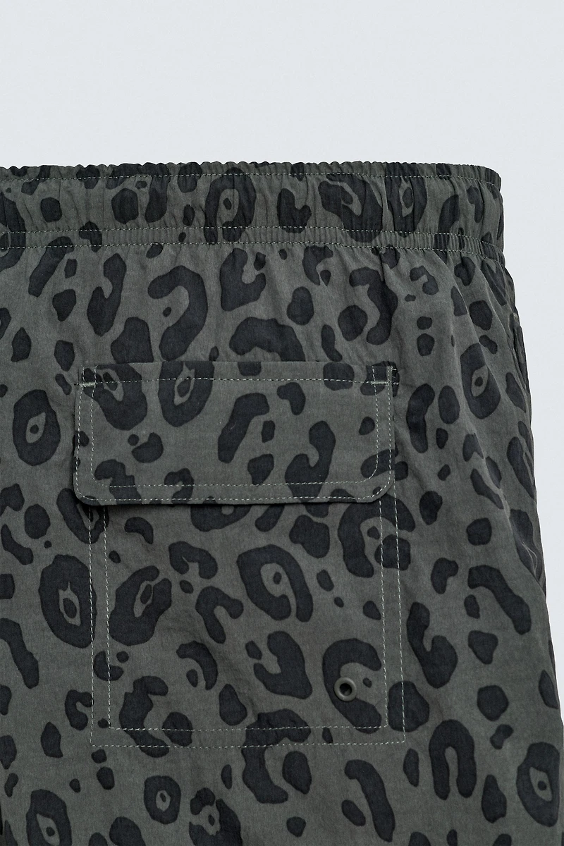 ANIMAL PRINT SHORT SWIMSUIT