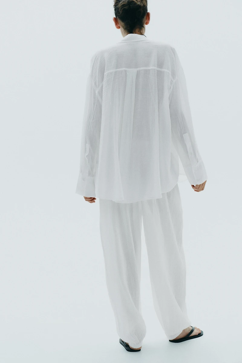 CHEMISE OVERSIZE EN GASE
