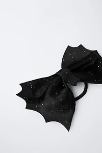VELVET BAT WING SCRUNCHIE