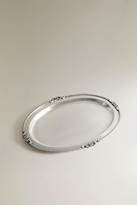 OVAL METAL BATHROOM TRAY
