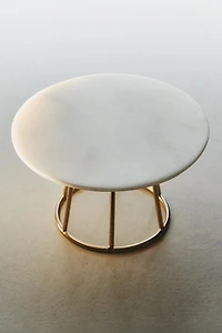 MARBLE AND METAL TEALIGHT HOLDER