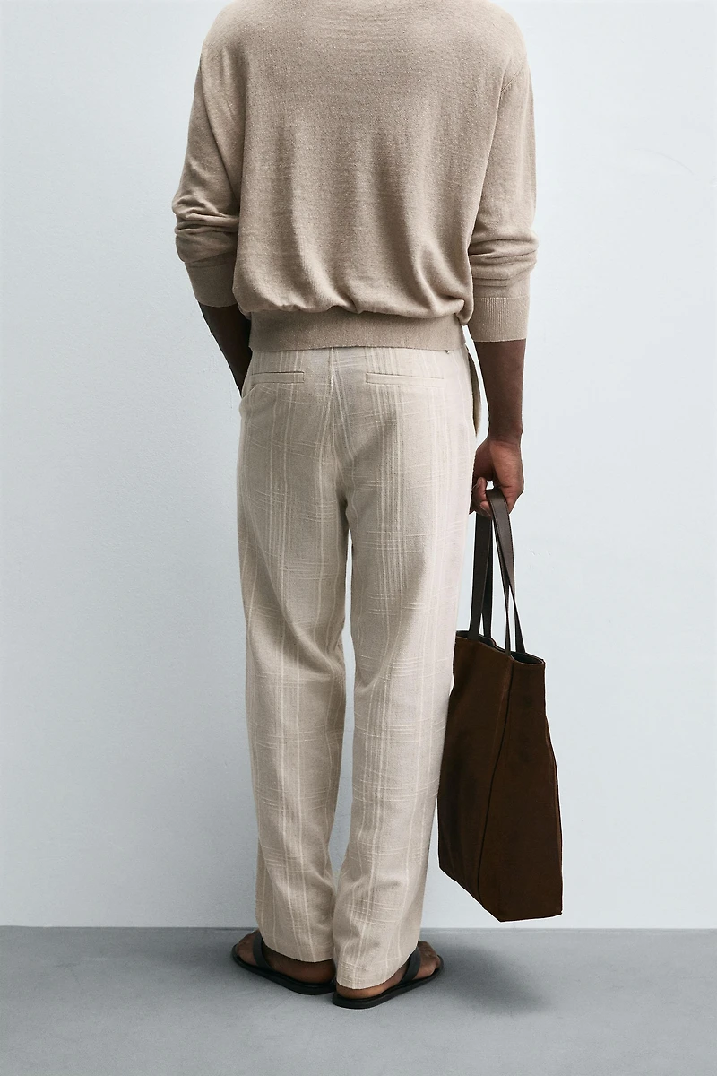REGULAR FIT STRIPED PANTS