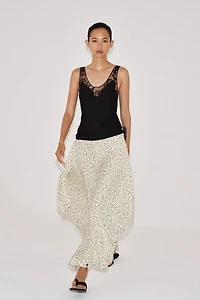 ZW COLLECTION DRAPED PRINTED PANTS