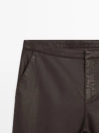 Pantalon flare cropped