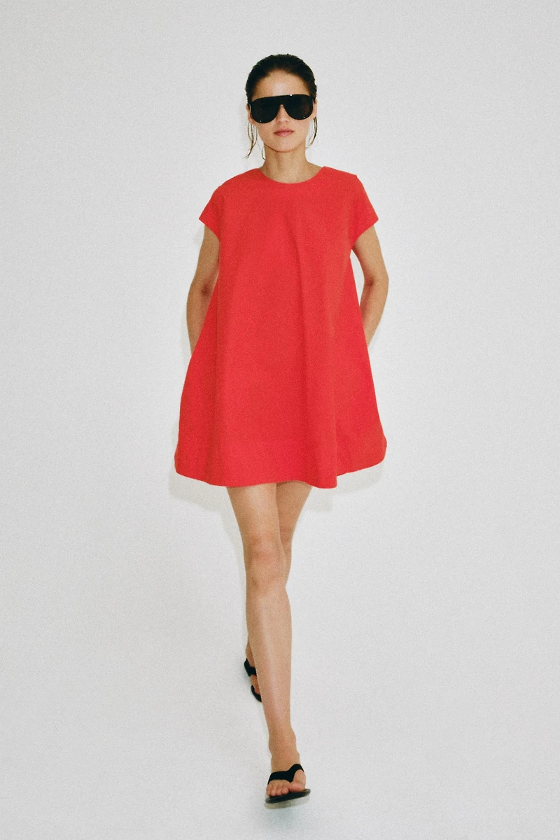 ZW COLLECTION POPLIN MINI DRESS