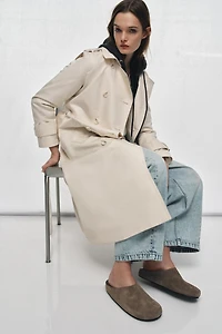SPLIT SUEDE SLINGBACKS
