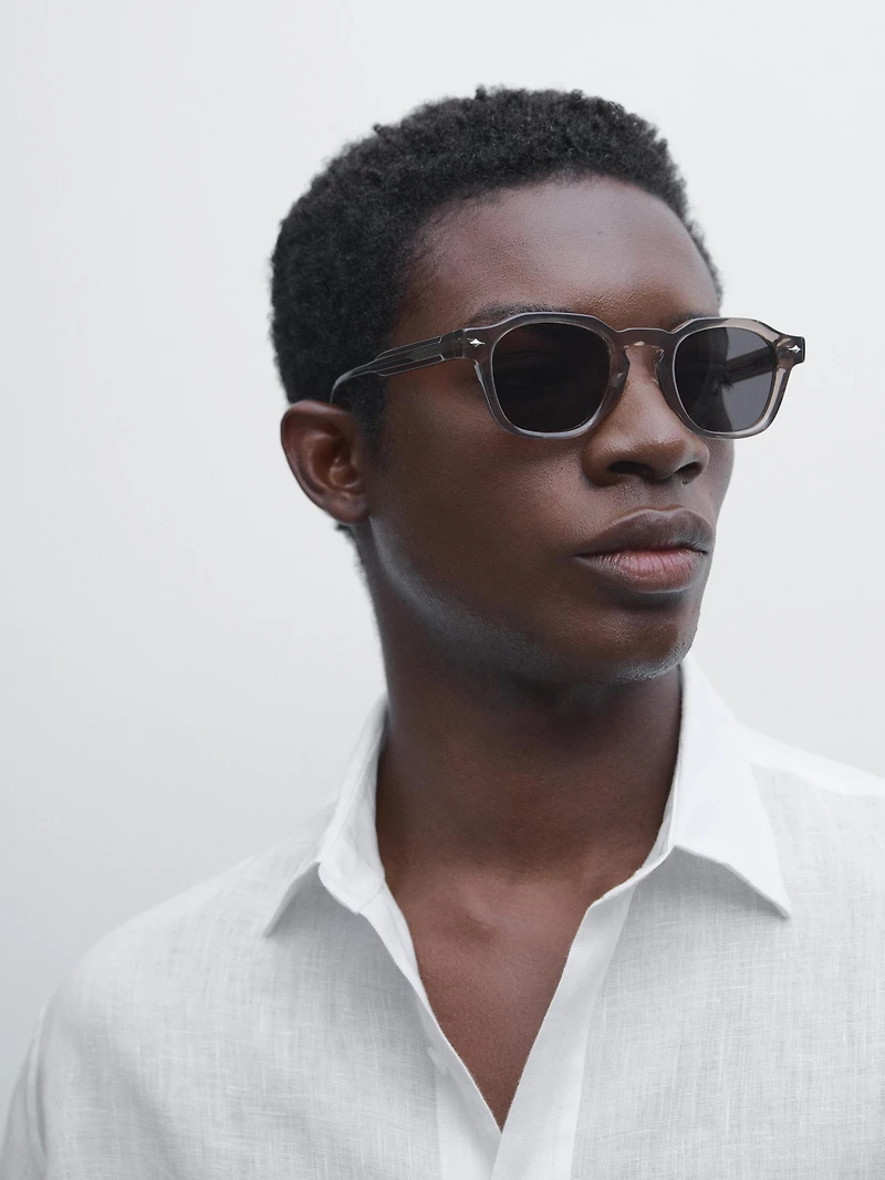 Regular fit 100% linen shirt