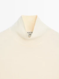 Wool mock turtleneck knit sweater - STUDIO