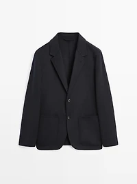 Wool blend blazer