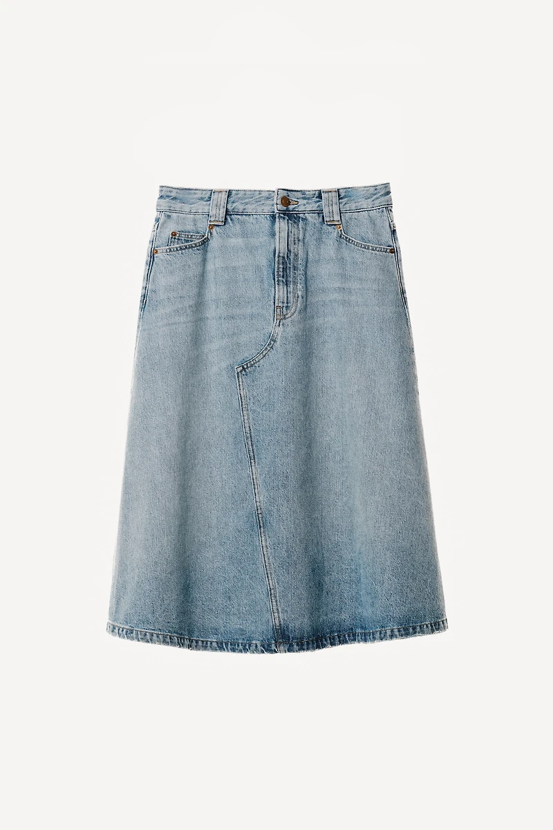 WILLY CHAVARRIA X ZARA DENIM MIDI SKIRT