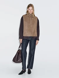 Plastron long fermeture Éclair 100 % cachemire