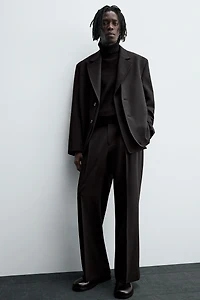 PLEATED SUIT PANTS