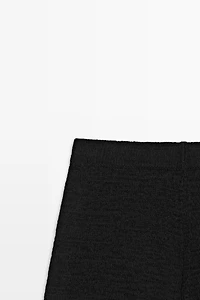 Textured knit shorts