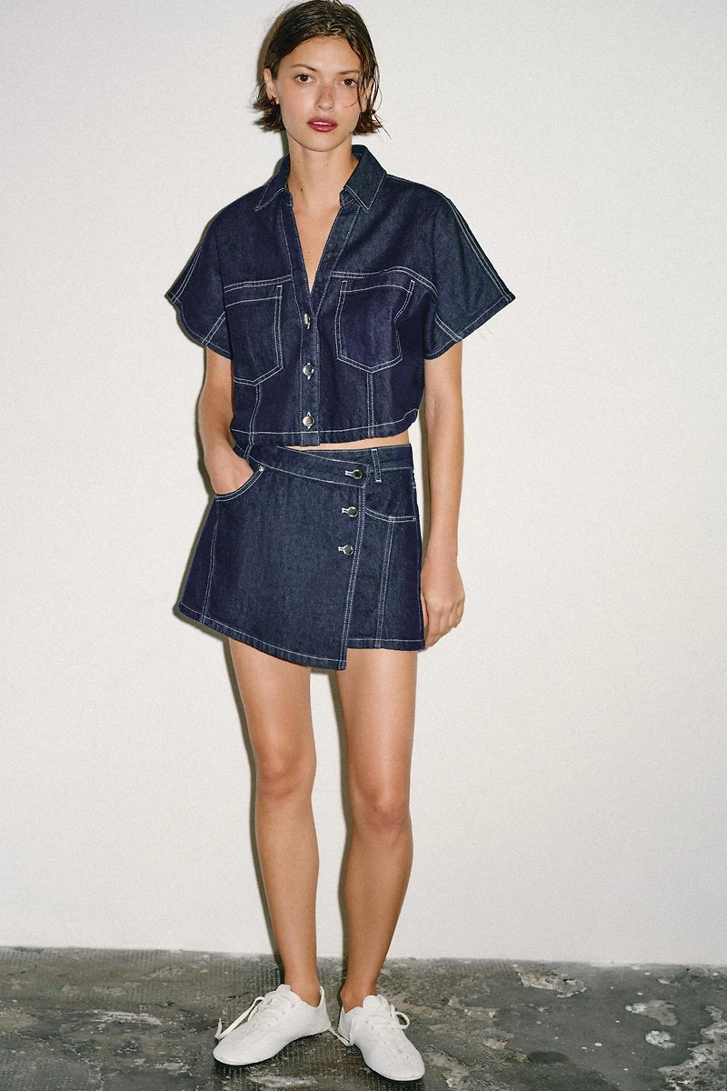 Z1975 CROPPED DENIM SHIRT