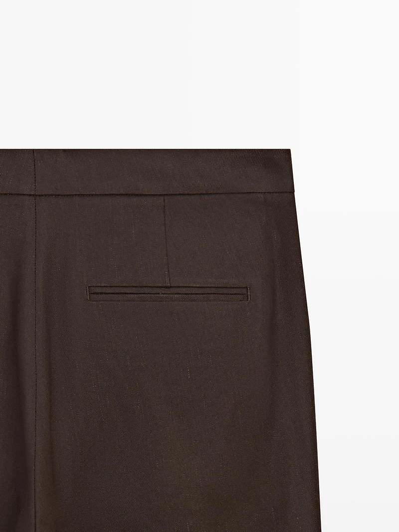 Linen quick-flare pants