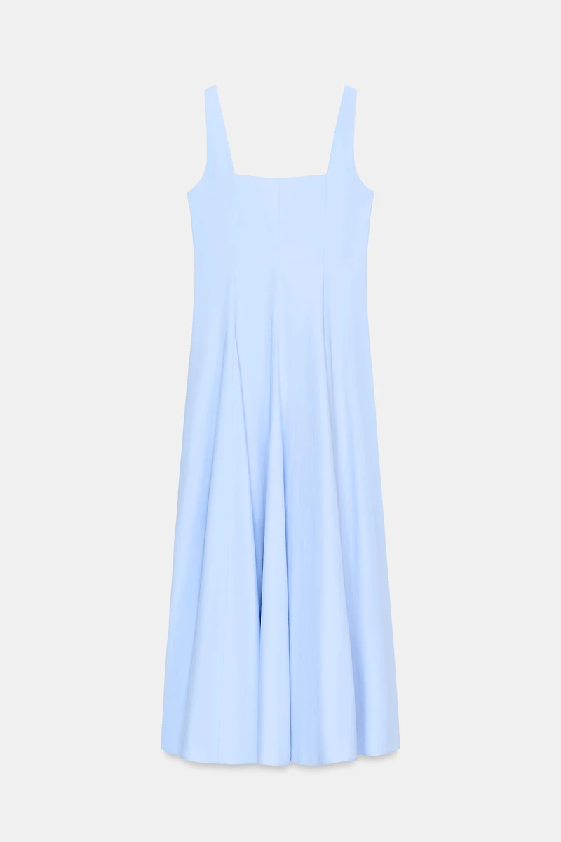 POPLIN GODET DRESS