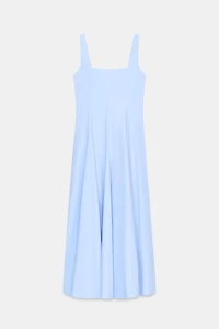 POPLIN GODET DRESS