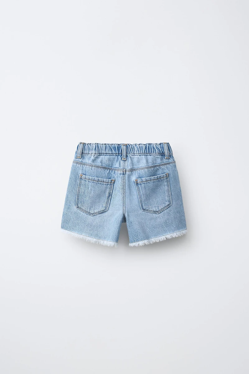 BERMUDA EN JEAN DÉCHIRÉ