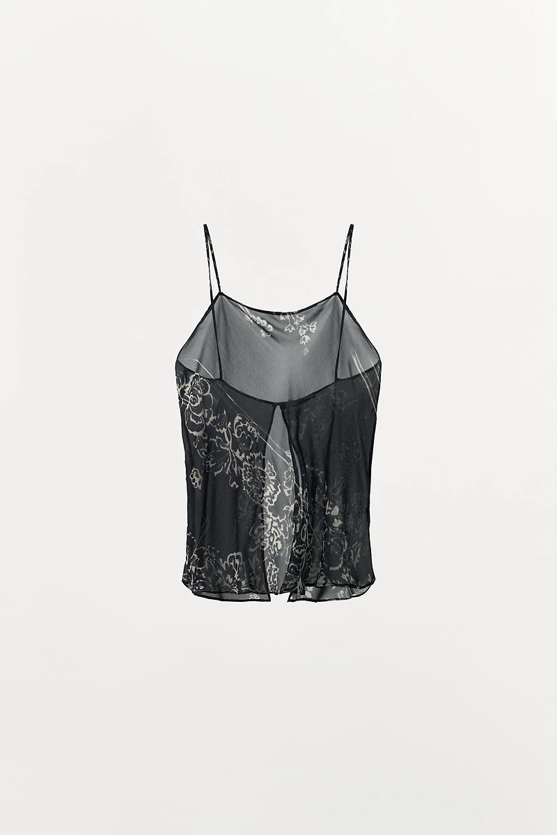 PRINTED STRAPPY TOP