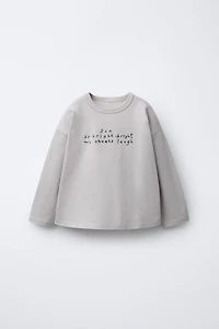 EMBROIDERED TEXT T-SHIRT