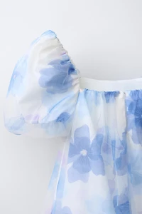 FLORAL PRINT ORGANZA DRESS
