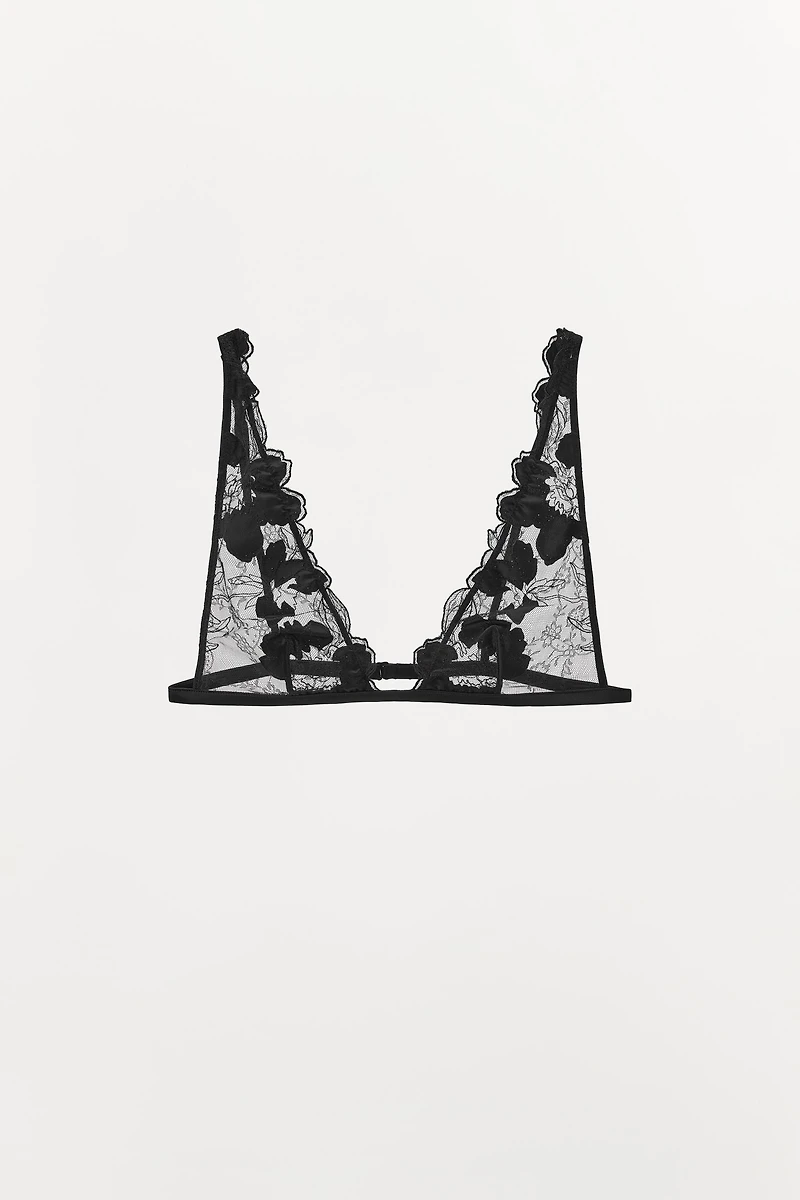 FLORAL LACE TRIANGLE BRALETTE