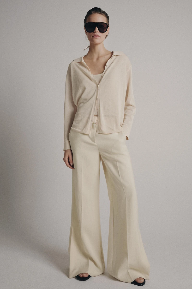 KNIT POLO JACKET WITH INTERIOR TOP