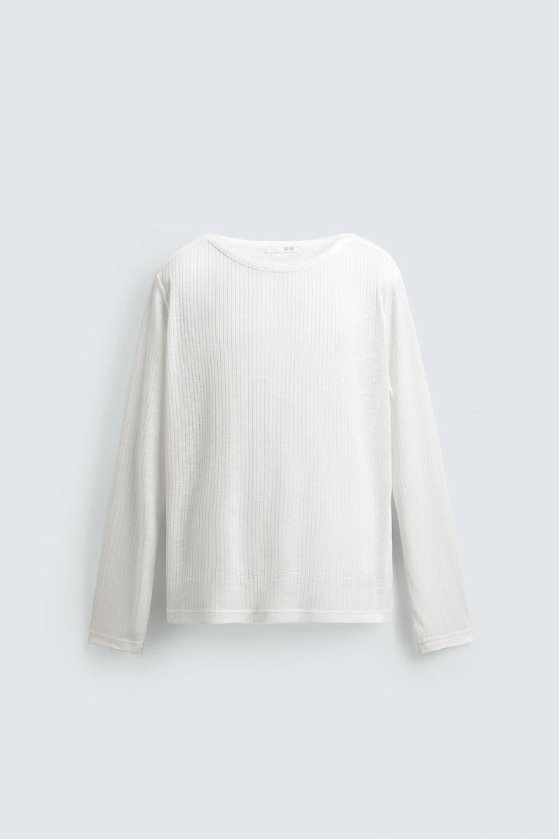 RELAXED FIT RIBBED T-SHIRT