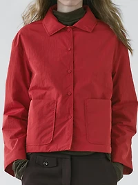 Short padded jacket with pockets