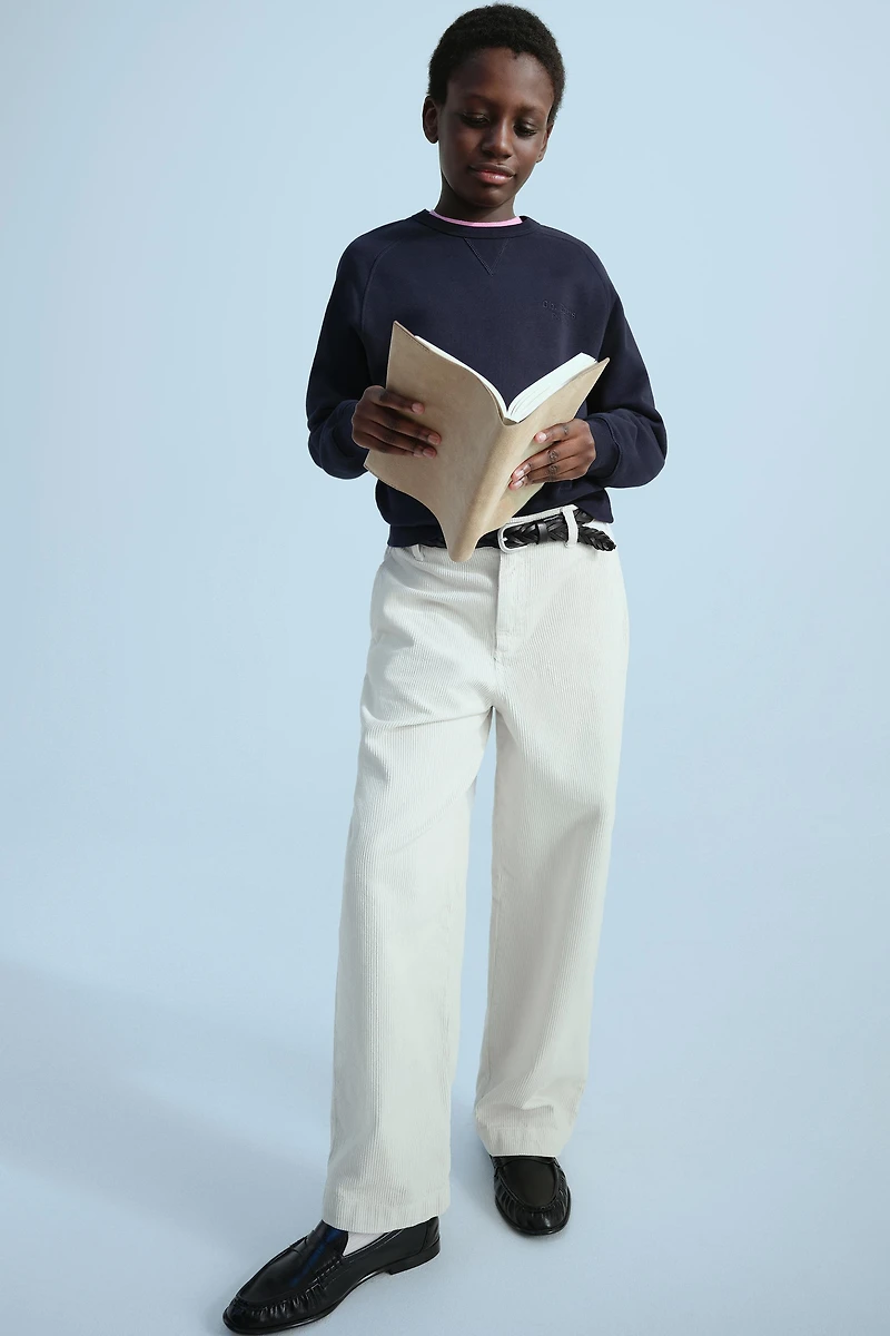 0FR. PARIS X ZARA EMBROIDERED TEXT SWEATSHIRT