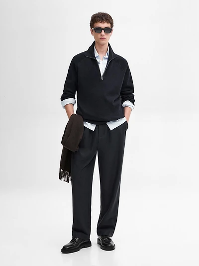 Pull en maille à col camionneur