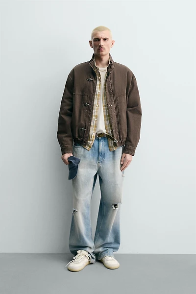CROPPED FIT FIREMAN CLASP JACKET