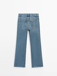 High-waist boot-cut jeans