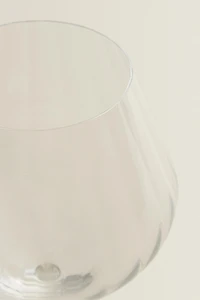 WAVY-EFFECT BOHEMIA CRYSTAL WINE GLASS