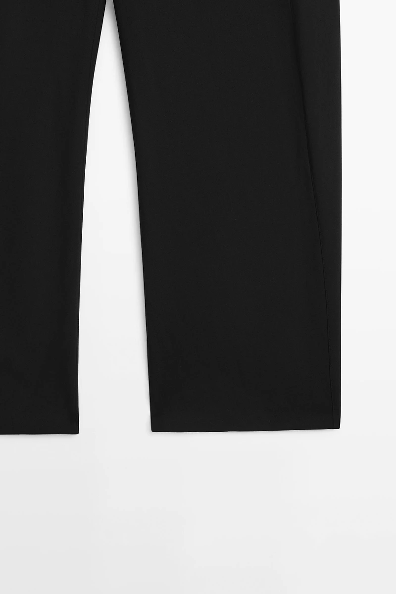 Wool blend trousers with seam detail