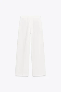 PLEATED LINEN BLEND PANTS ZW COLLECTION