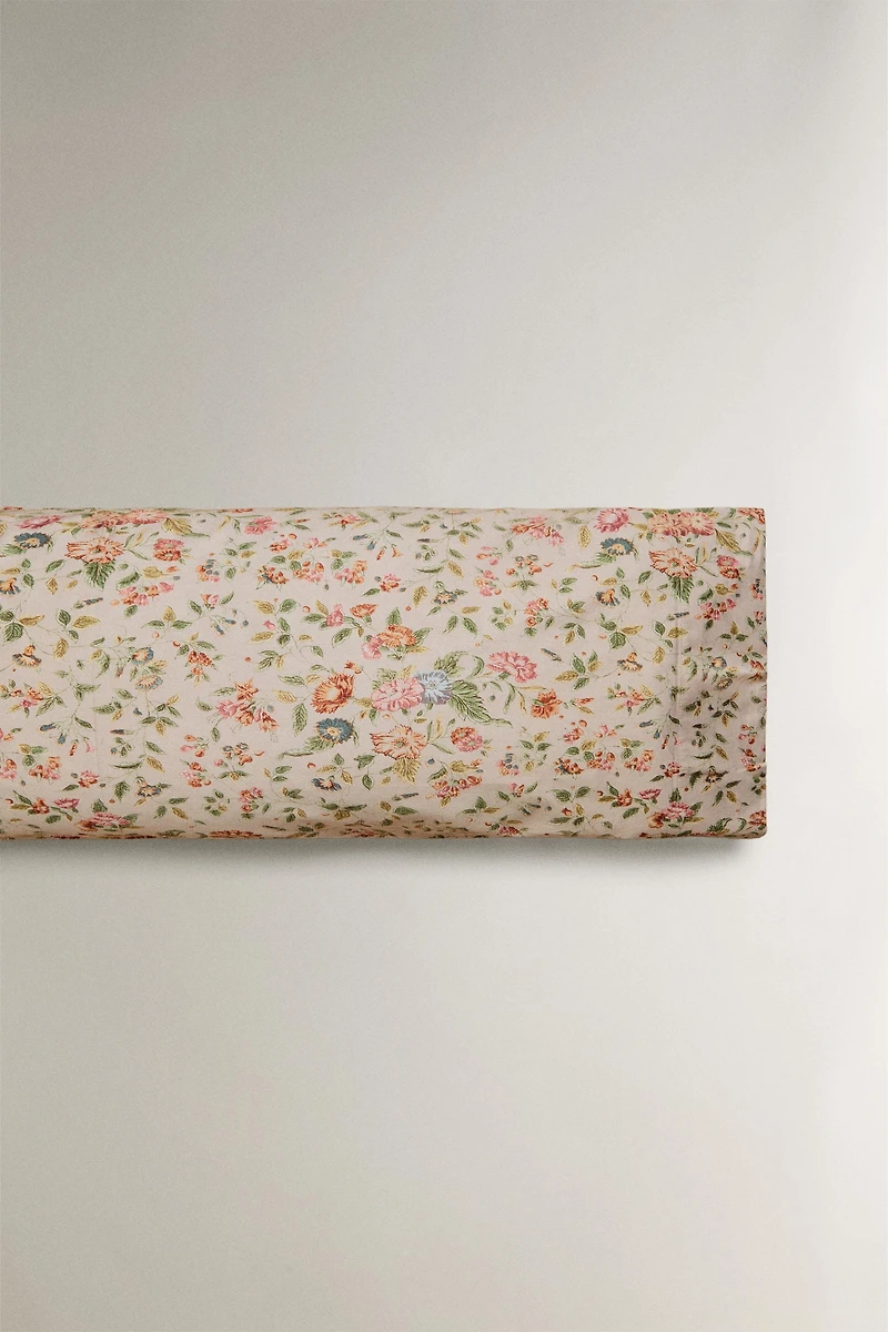 FLORAL SATEEN PILLOWCASE (300 THREAD COUNT)