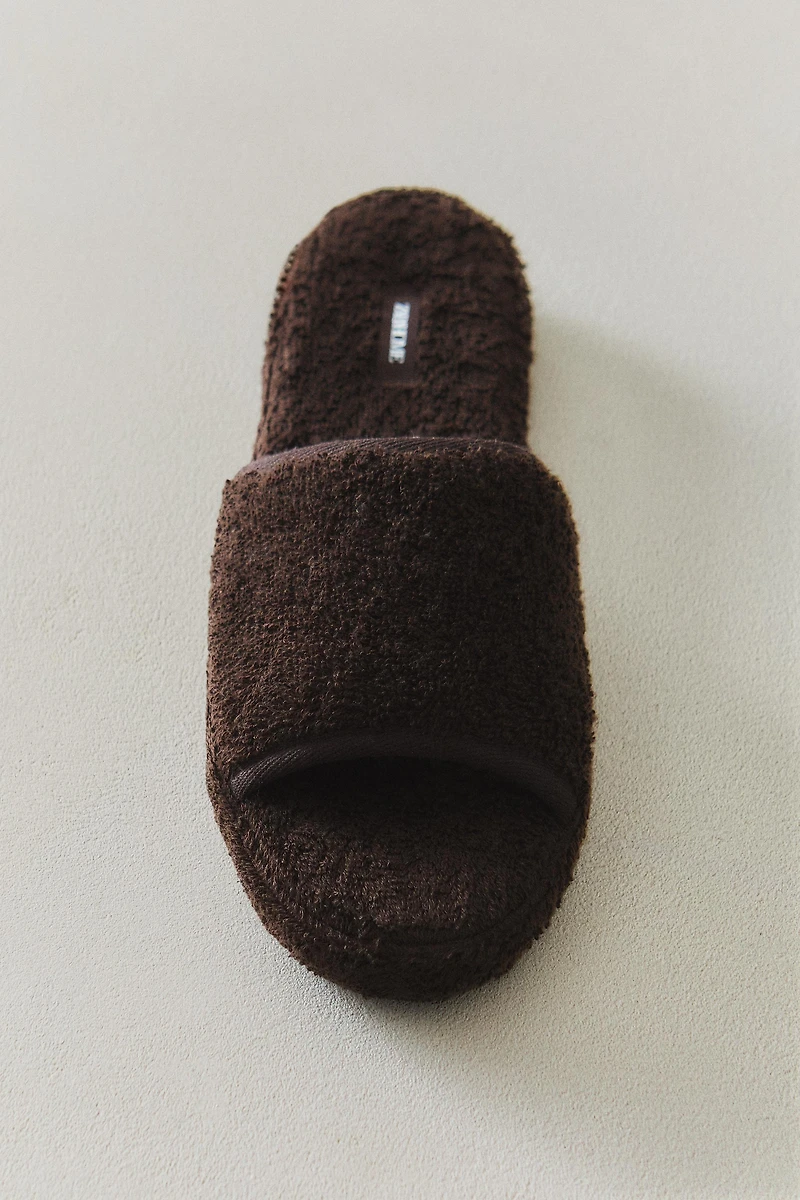 TERRYCLOTH FLATFORM SLIDERS