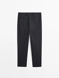 Pantalon de costume à carreaux 100 % laine