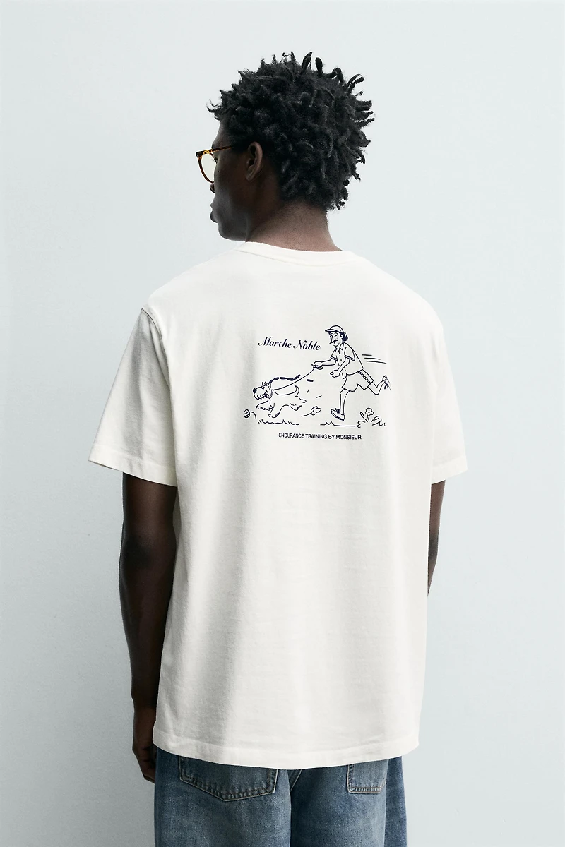 T-SHIRT IMPRIMÉ CONTRASTE